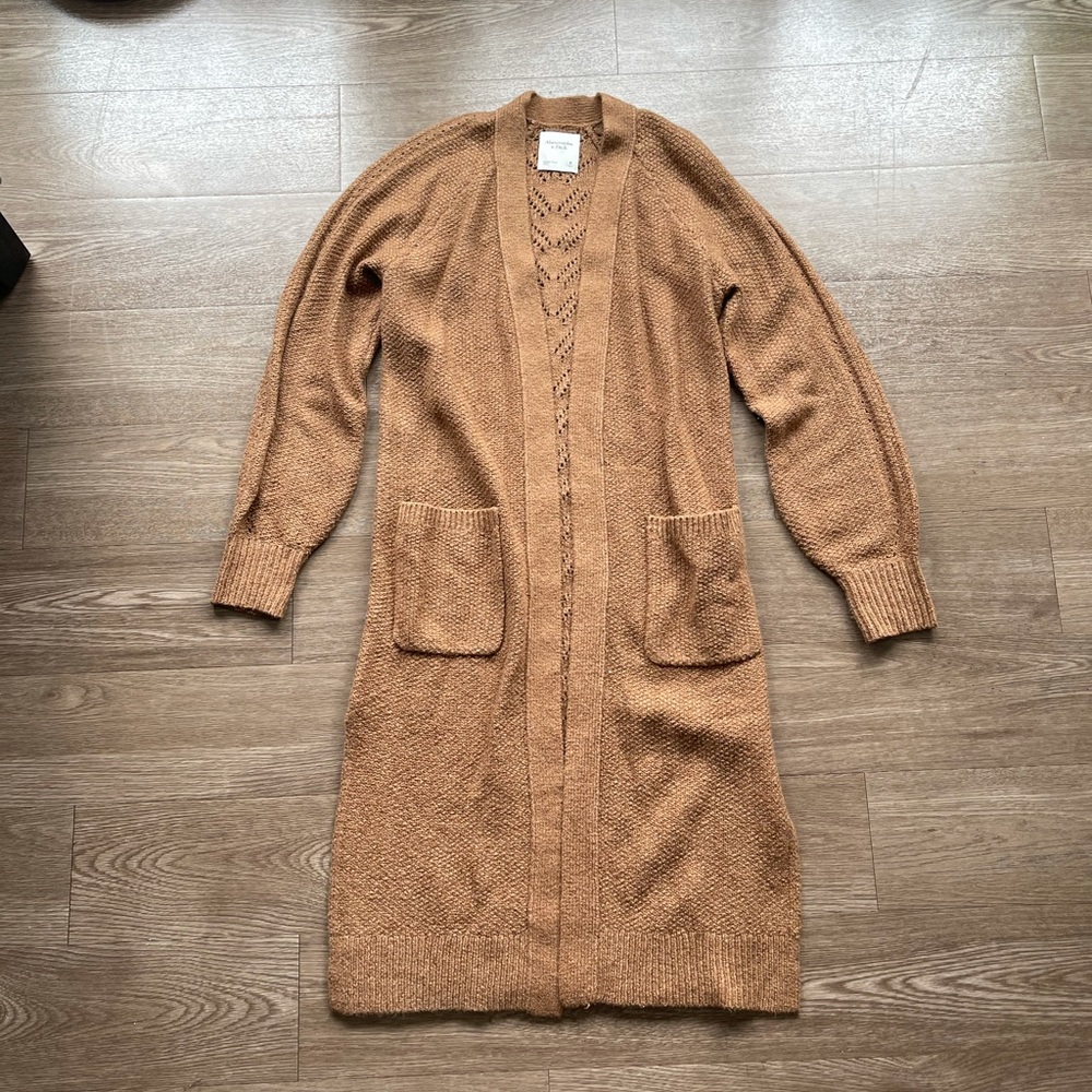 Abercrombie Long Cableknit Cardigan